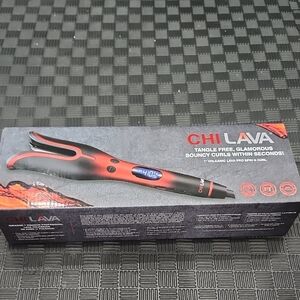 CHI Lava Black and Red Curling Iron